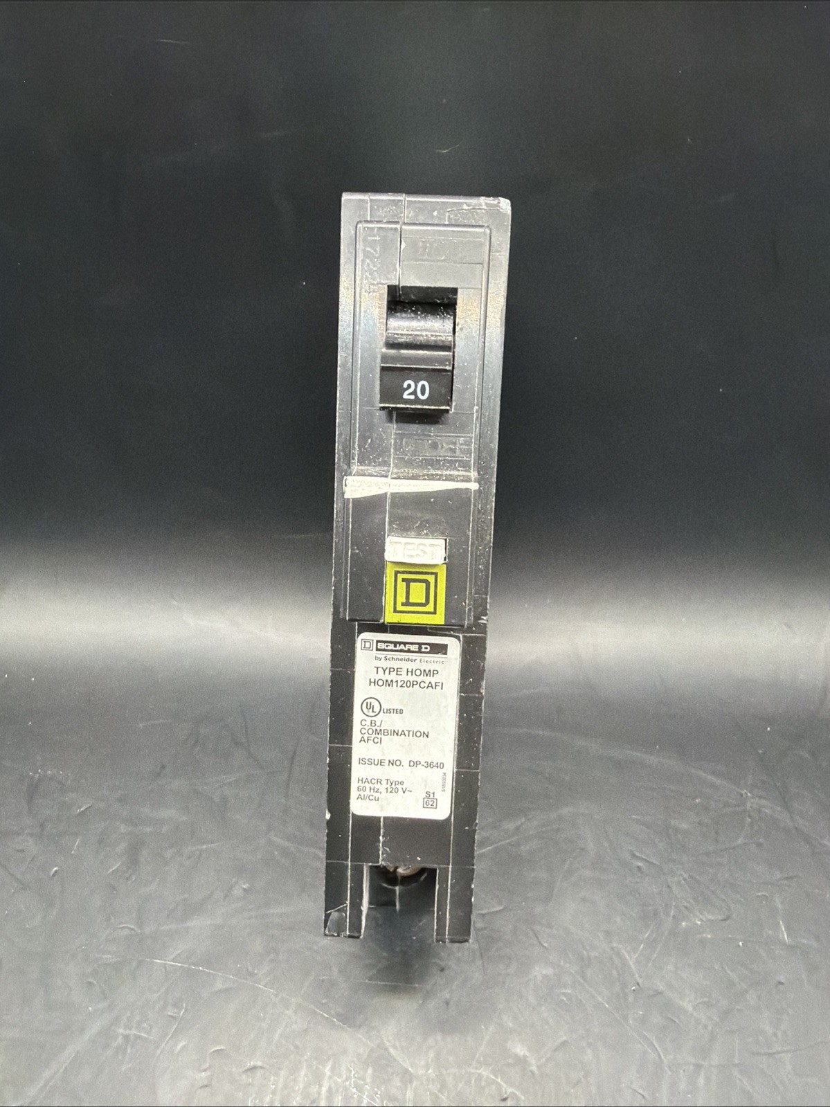 Square D HOM120PCAFI 20A 1P 120V Circuit Breaker Used