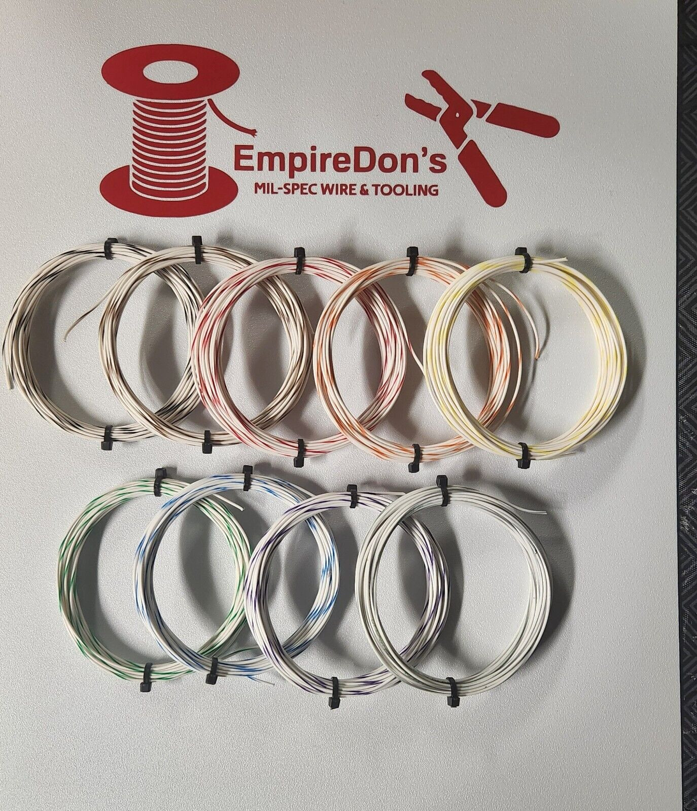 22 AWG Mil-Spec Wire,Teflon, PTFE, Stranded Silver-Plated Assortment 120 ft Kit