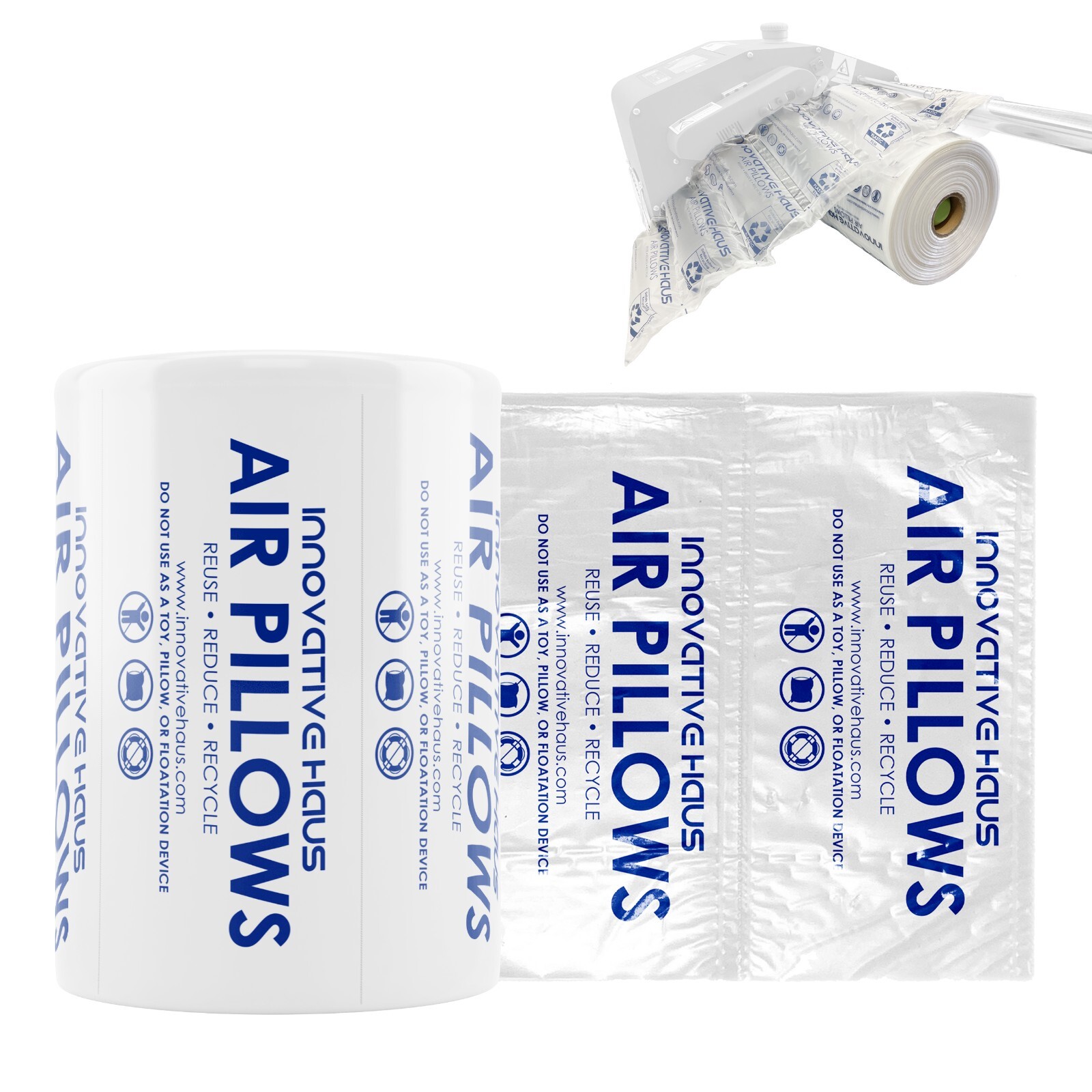 984 Feet 4″ x 8″ Air Pillow Film Roll Package Shipping Cushioning Packing