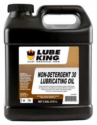 Lube King LU01302G SAE 30W Motor Oil, Non-Detergent, 2-Gallons – Quantity 1