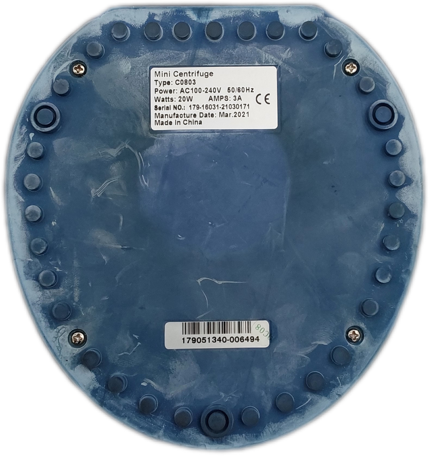 VWR Type C0803 Mini High Speed Centrifuge Fixed-Angle Rotor Lab