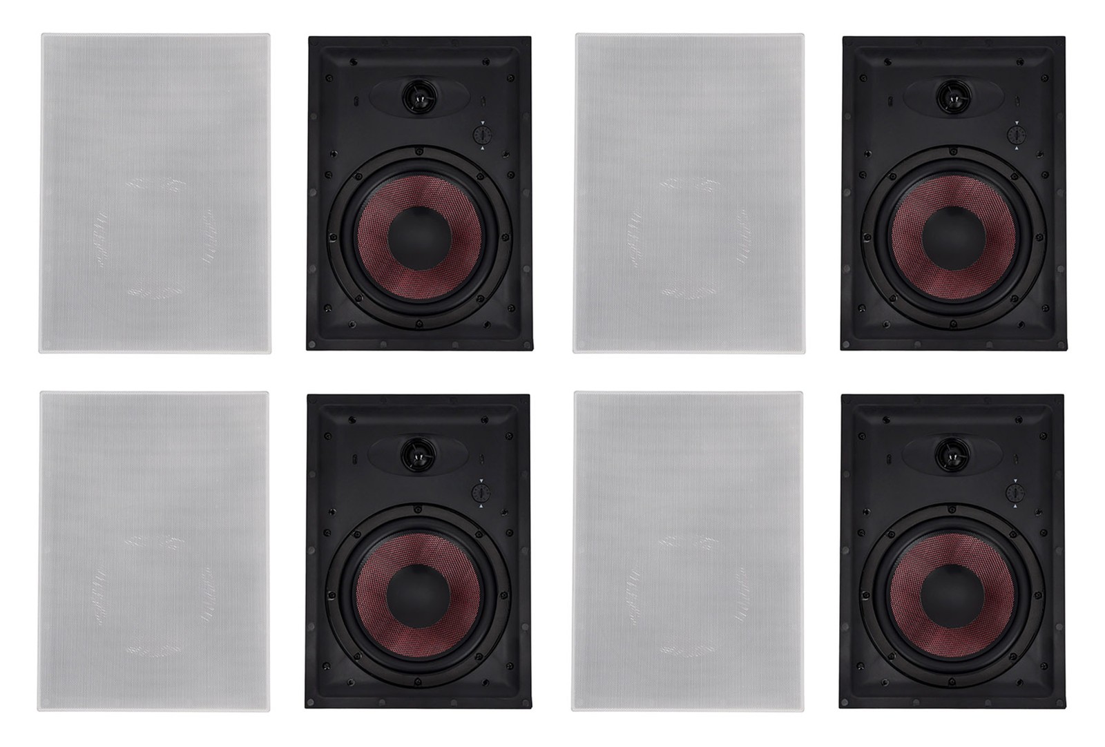(8) Rockville WA870 8″ 70V Commercial/Restaurant In-Wall Speakers 50W/25W/12W/6W