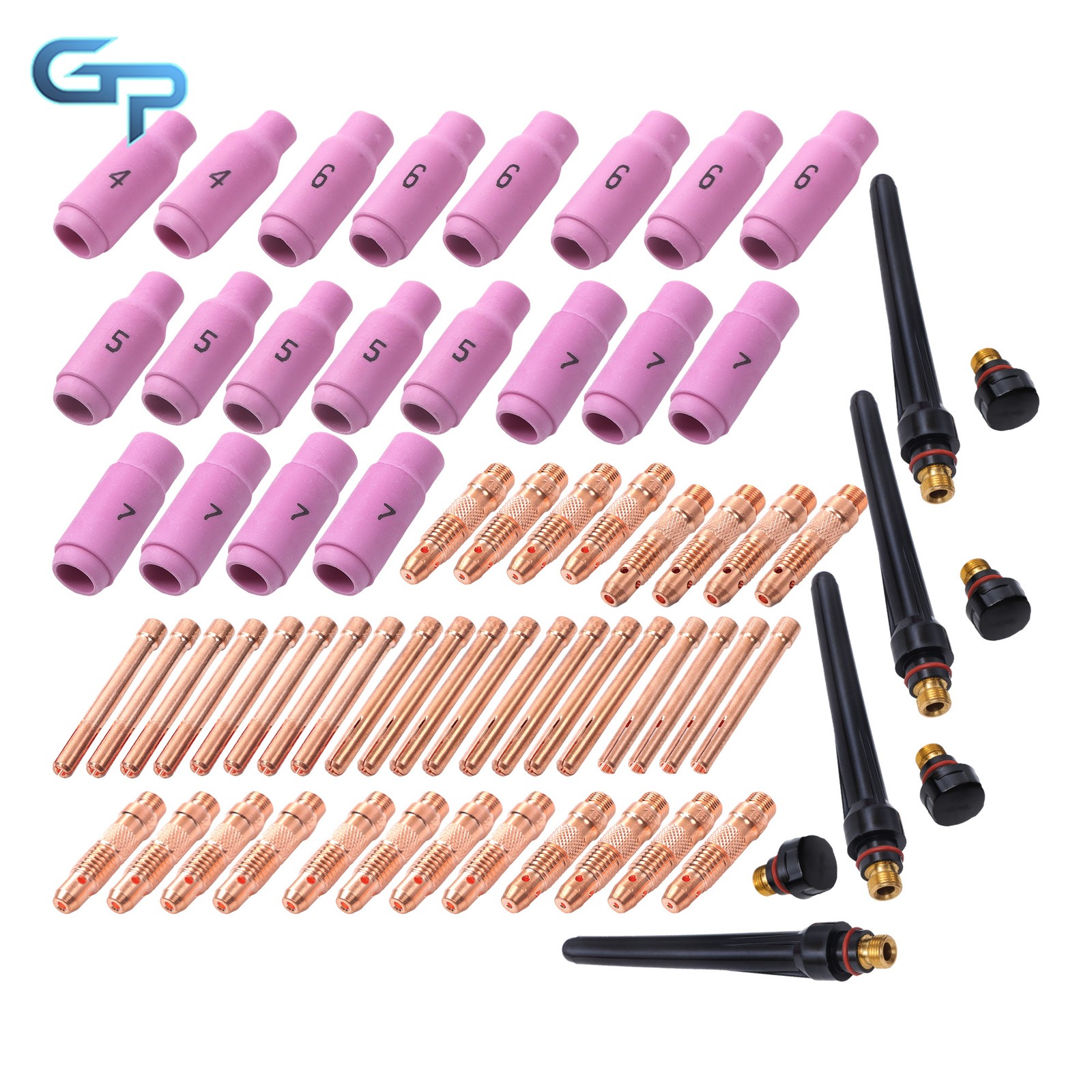68PCS TIG Welding Torch for PTA DB SR WP 17 18 26 TIG Torch Consumables Kit