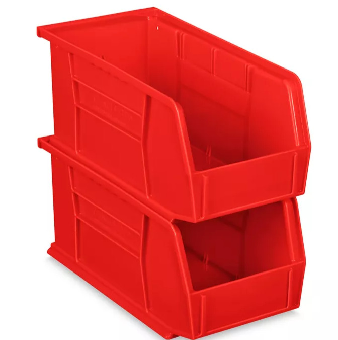 EACH Akro-Mils 30-230 RED Hanging Stacking Bins, 10-7/8″L x 5-1/2″W x 5″H(DR)