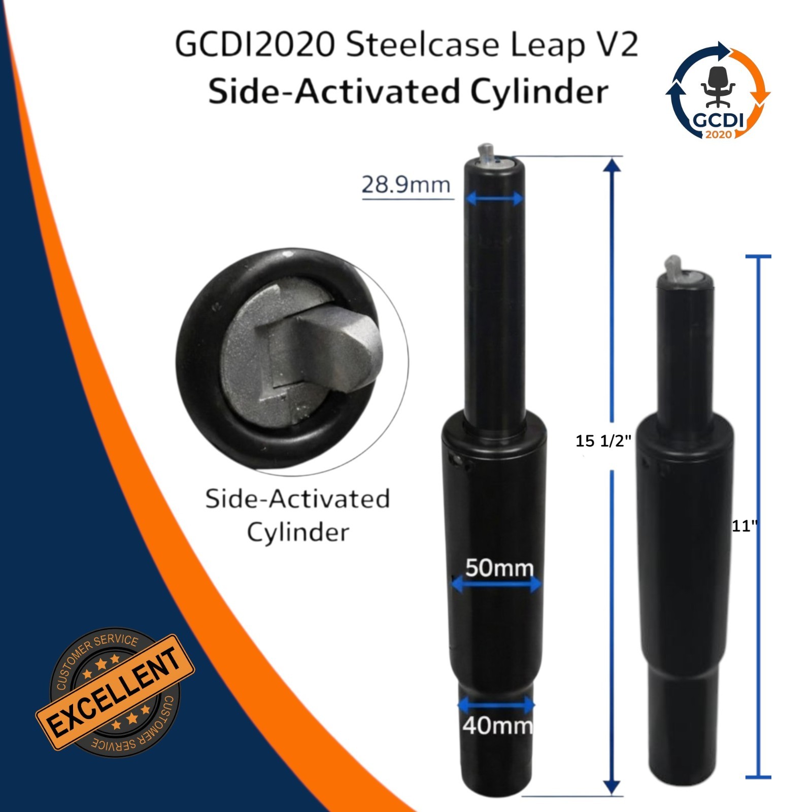 🔥Steelcase Leap V2💥Side Activated Cylinder🔥