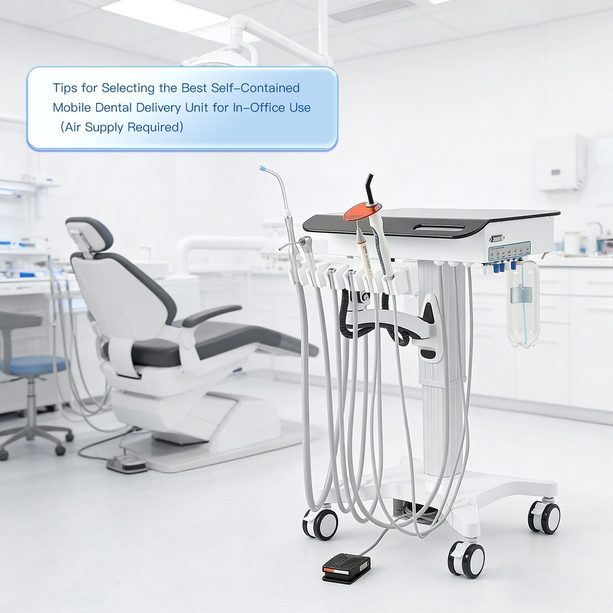 Dental Unit Chair Computer Controlled DC Motor ‘Stool/Dental Delivery Unit Cart