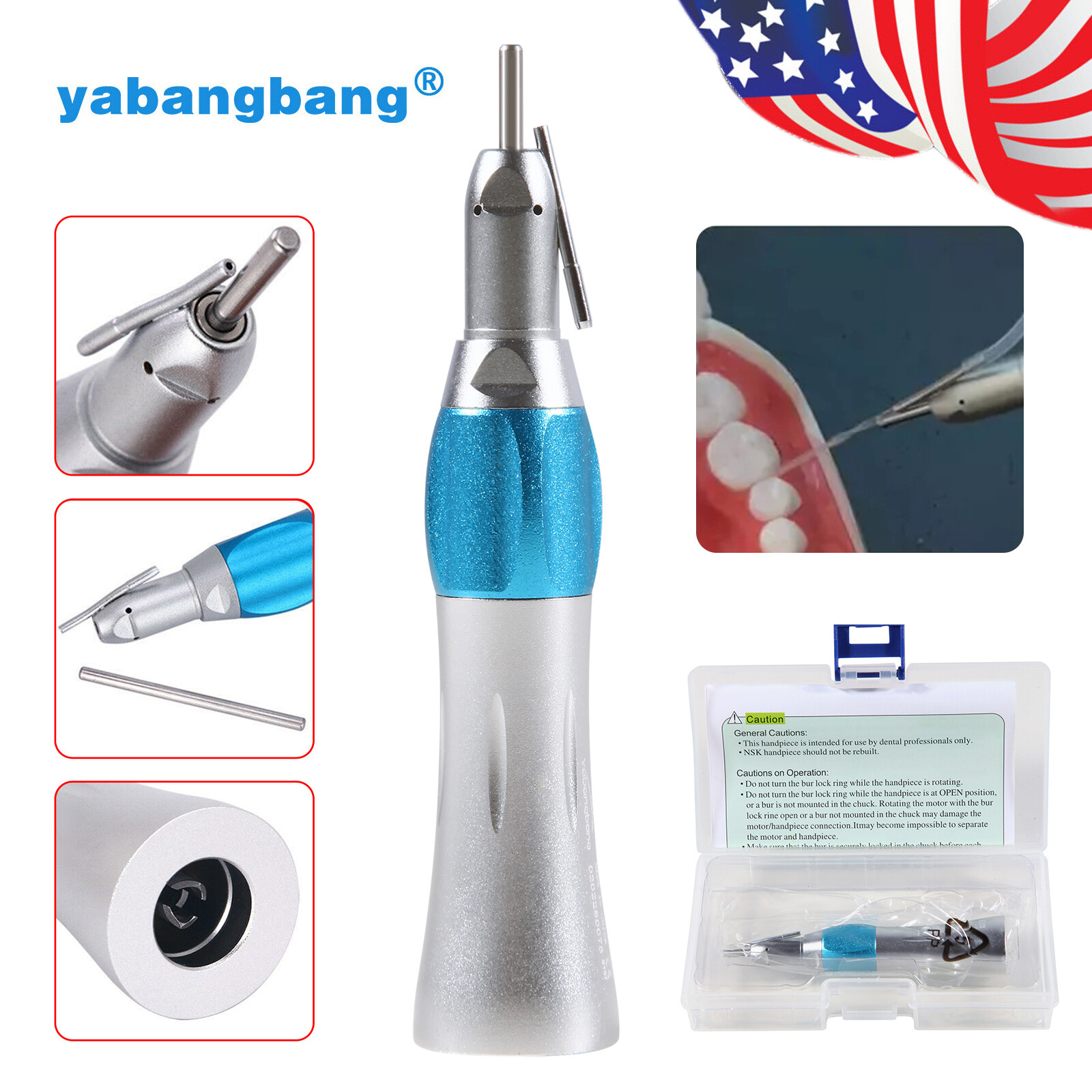 NSK Style Dental 1:1 Straight Handpiece External irrigation Pipe Nosecone E-type