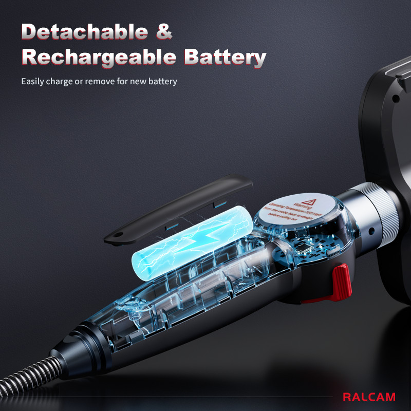 Ralcam Dual Lens Articulating Borescope 5″ Endoscope Inspection Camera 5FT Semi