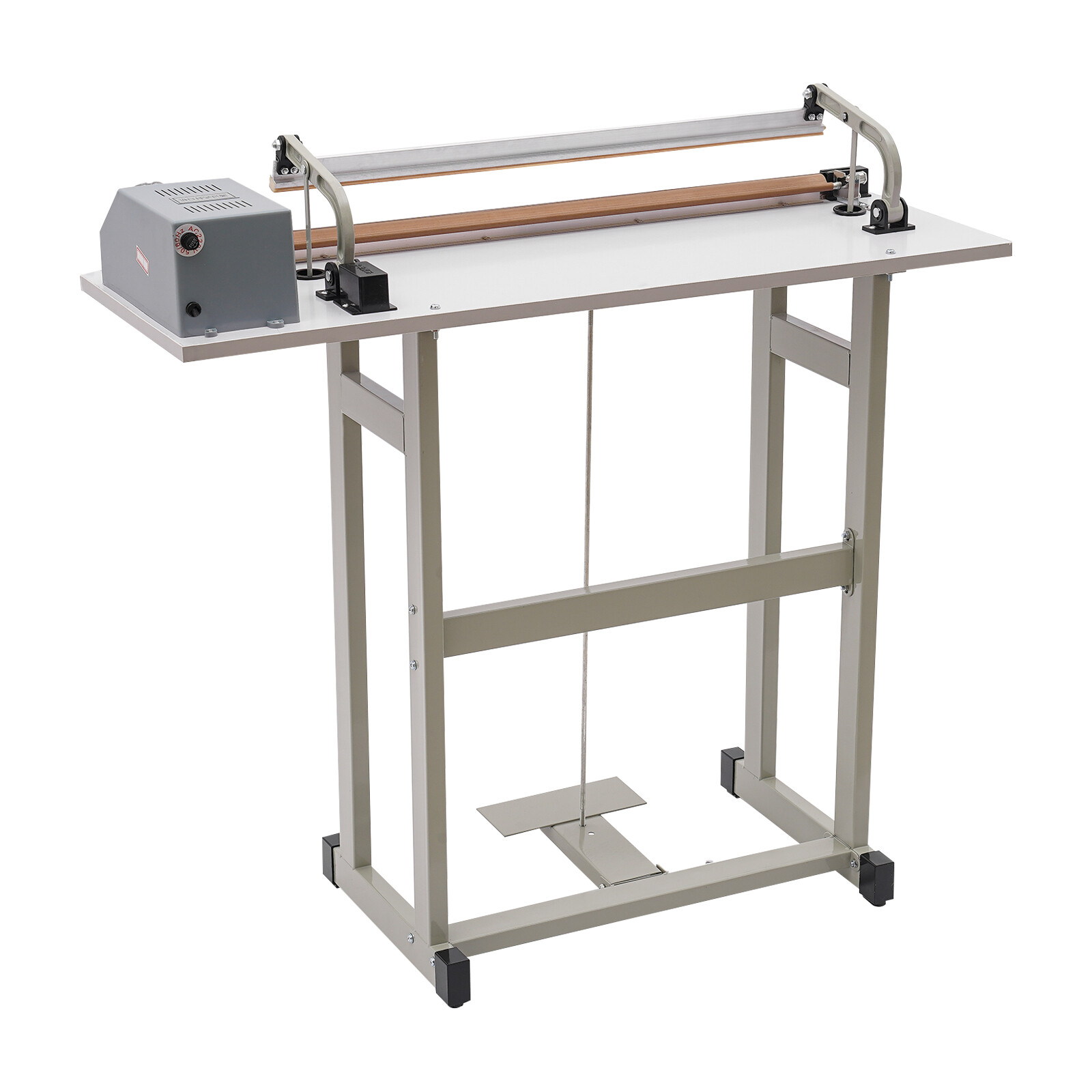 22.83″ Foot Pedal Impulse Sealer Heat Seal Plastic Bag Sealing Machine w/ Cutter