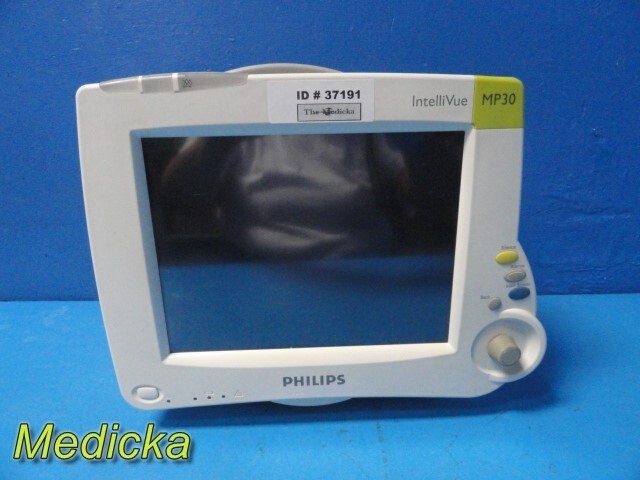 2008 Philips MP30 (M8002A) Anesthesia Monitor W/ MMS Module & Leads ~ 37191