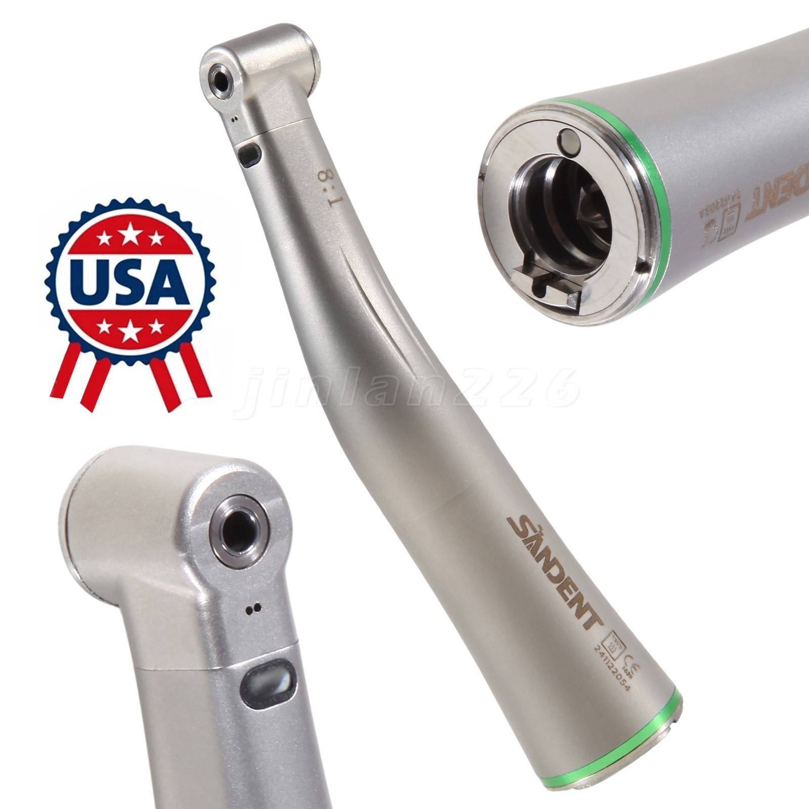 Dental 8:1 Endo Handpiece For Promark Endodontic Contra Angle (LED Fiber Optic)