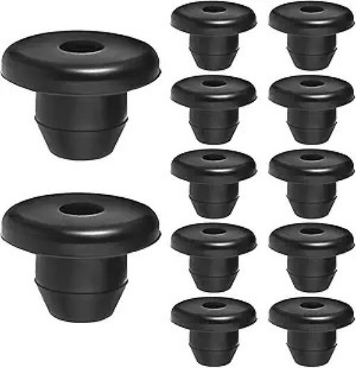 12 Pcs Hydraulic Jack Oil Plug, 5/16″ Flat-Head Rubber Replacement Bung for Univ