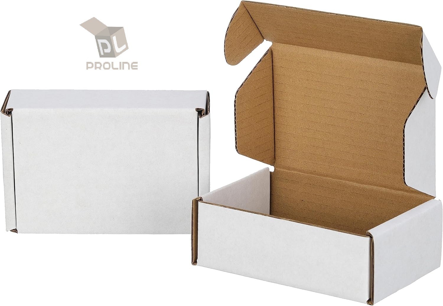 100 Pack 7x4x2 White Corrugated Shipping Mailer Packing Box Boxes 7″ x 4″ x 2″