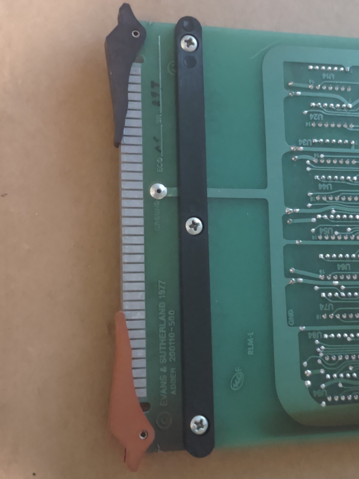 Evans & Sutherland Adder 200110-500 Single-Sided FR-4 PCB +5V 80TP
