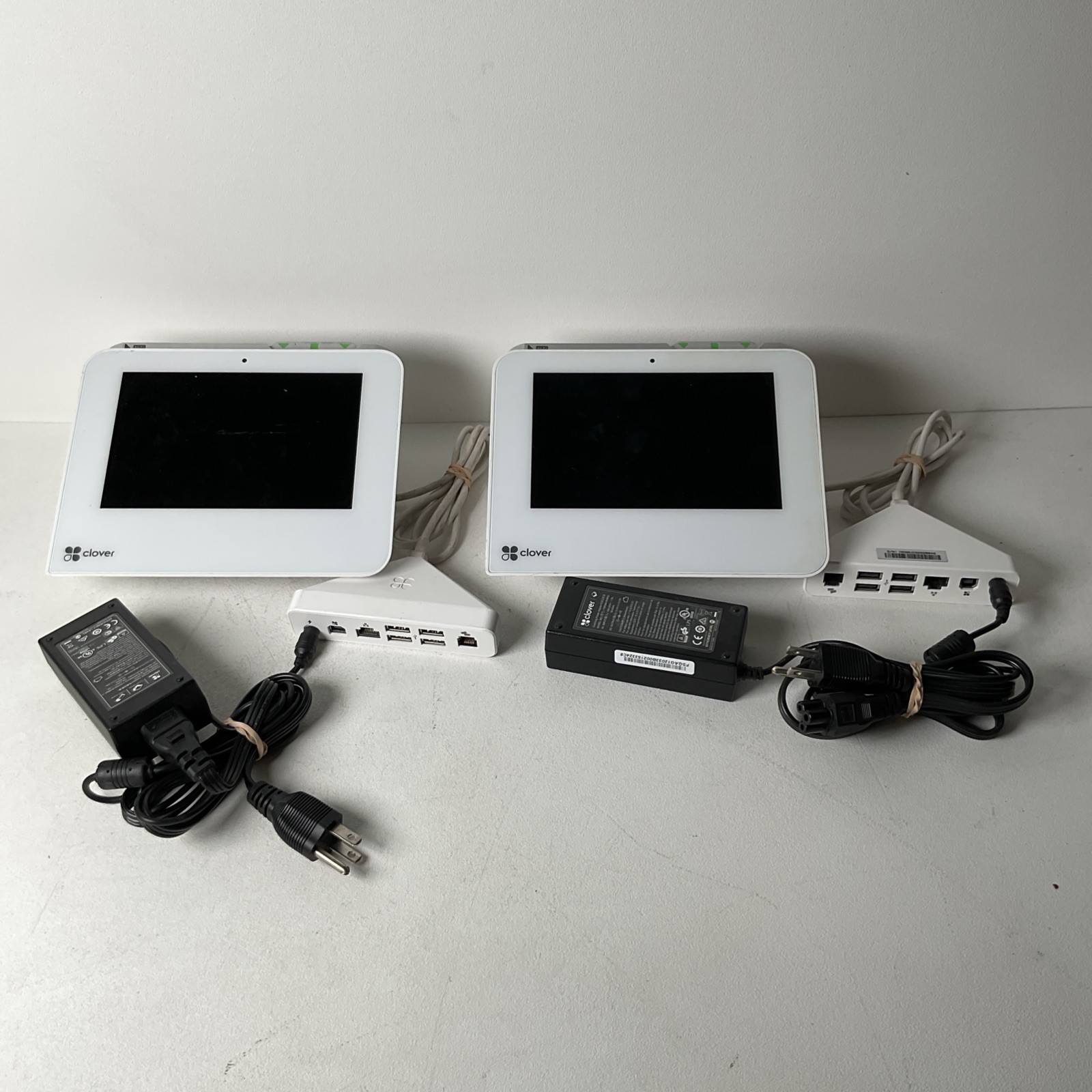 Clover Mini C302U 2nd Gen POS System Hub & Power Supply–Locked Working Lot Of 2