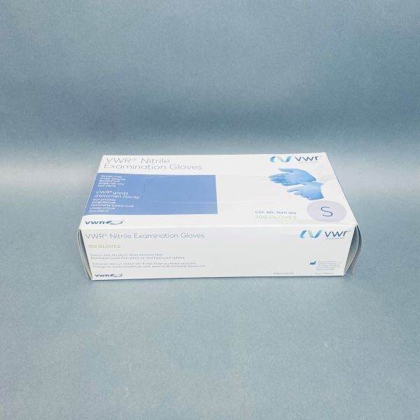 VWR Nitrile Exam Gloves Small Box of 100 Gloves