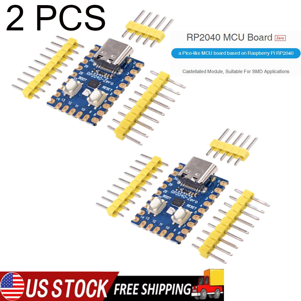 2X RP2040-Zero Pico-Like MCU Board Based On Raspberry Pi Microcontroller RP2040