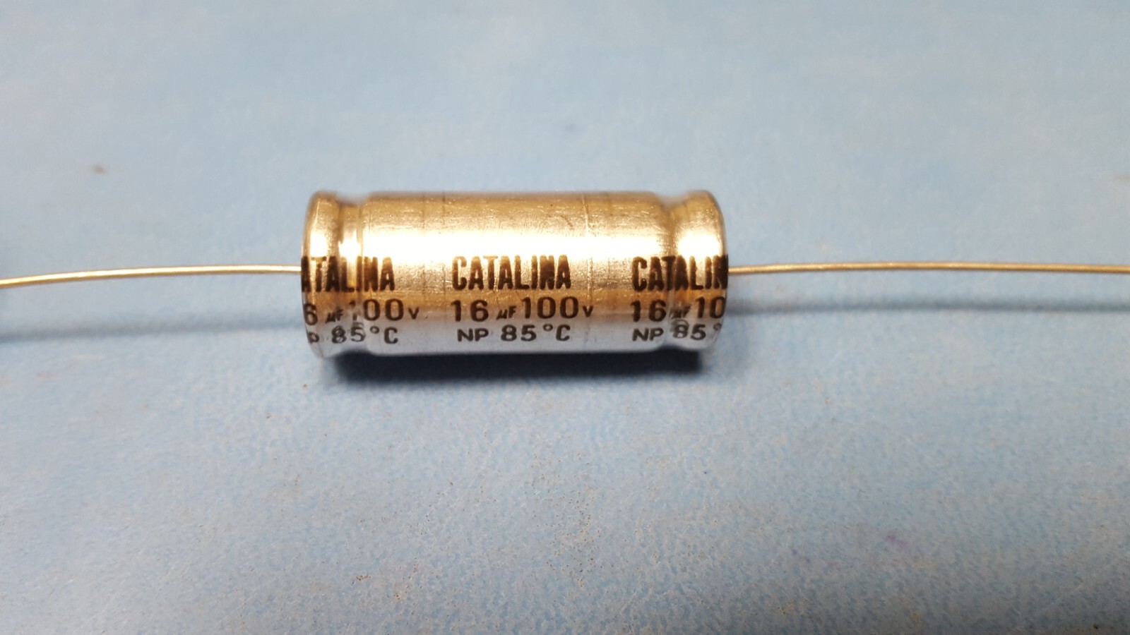 (4 PCs) Non Polarized Electrolytic Capacitors, 16 UF/MF, CATALINA, 100 V, Axial