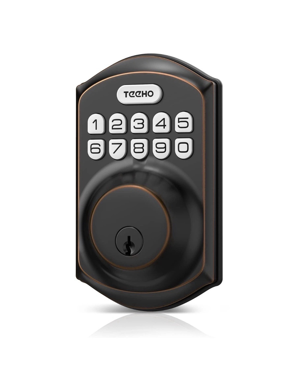 TEEHO TE001 Keyless Entry Door Lock Keypad Digital Deadbolt Oil Rubbed Bronze