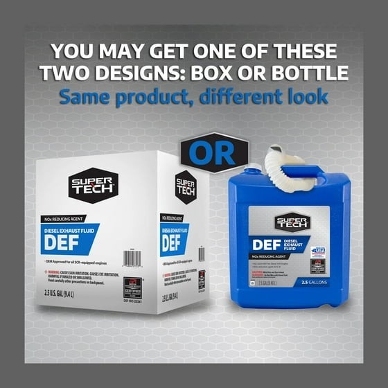 Super Tech DEF 2.5 Gallon, 9.4L for Diesel Fuel Vehicles, Free Shipping