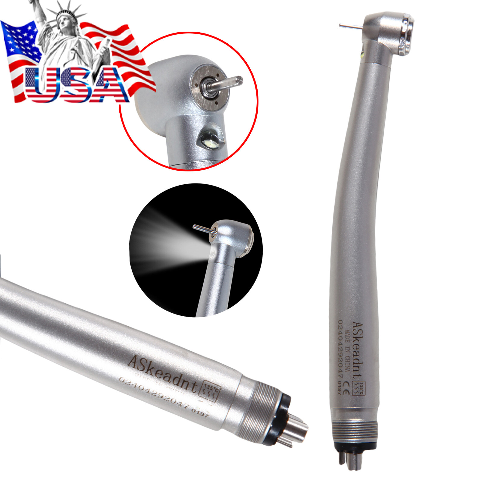 Turbina LED 2/4 orificios con pieza mano de alta velocidad dental NSK Style