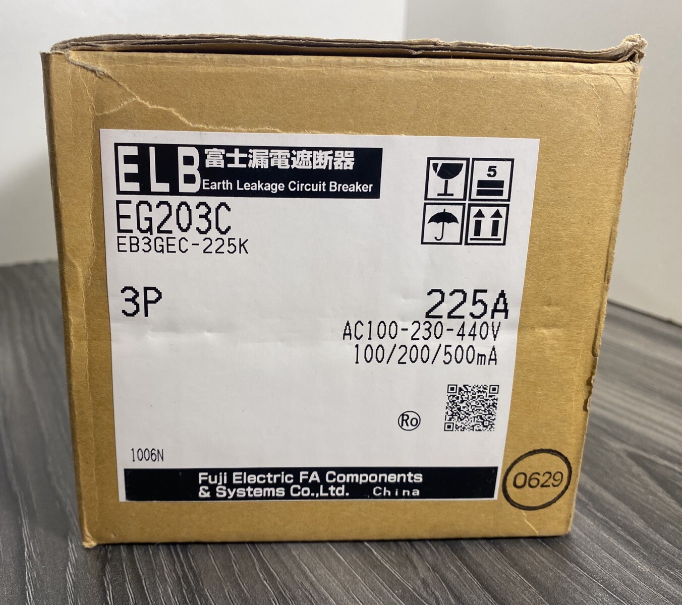 for FUJI Electric EG203C – EB3GEC-225K 3-Pole ELB Earth Linkage Circuit Breaker