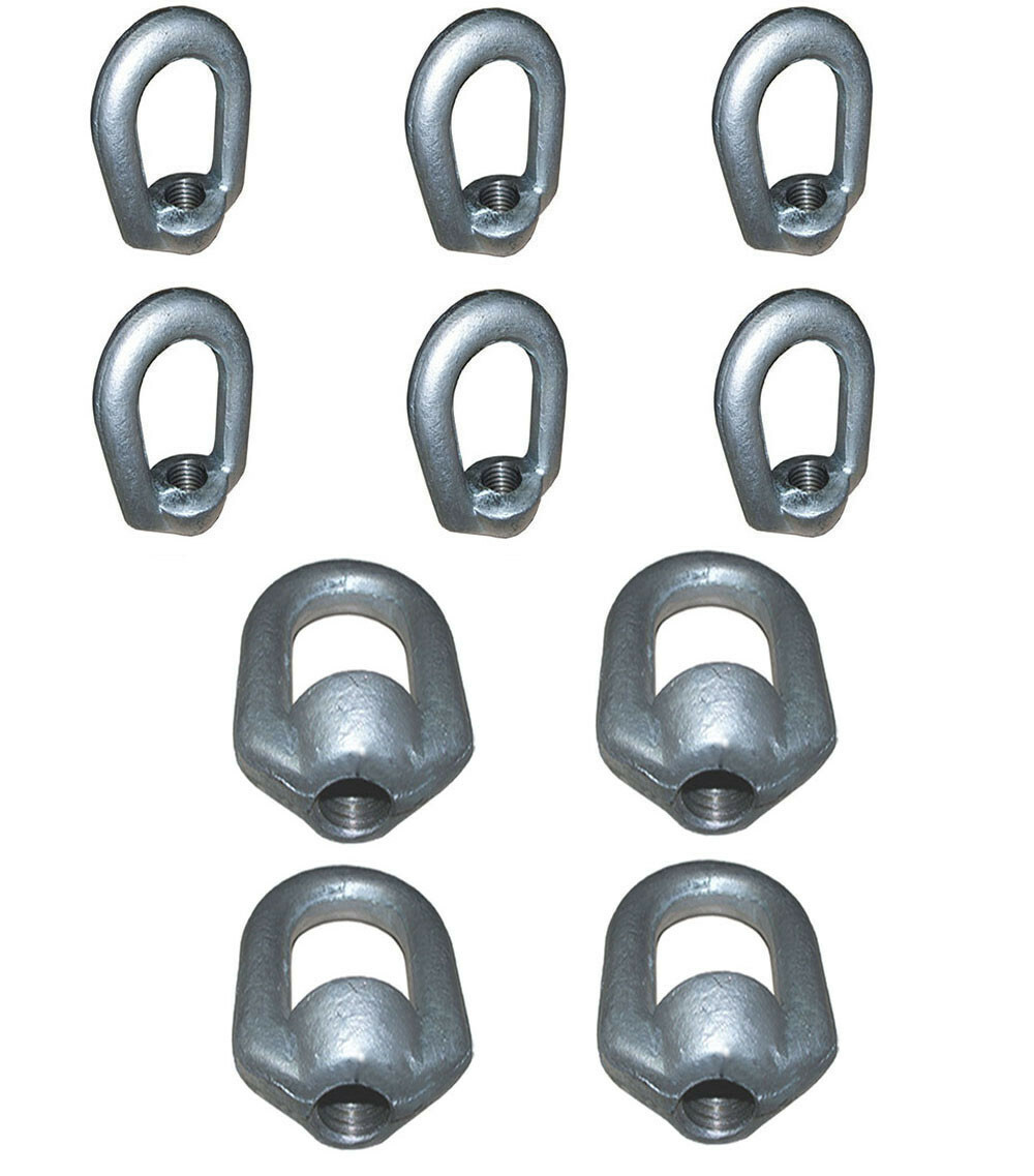 10 PCS Eye Nut Drop Forged Carbon Steel 2,250lbs Bail Size 3/8″Tap Thread 1/2″