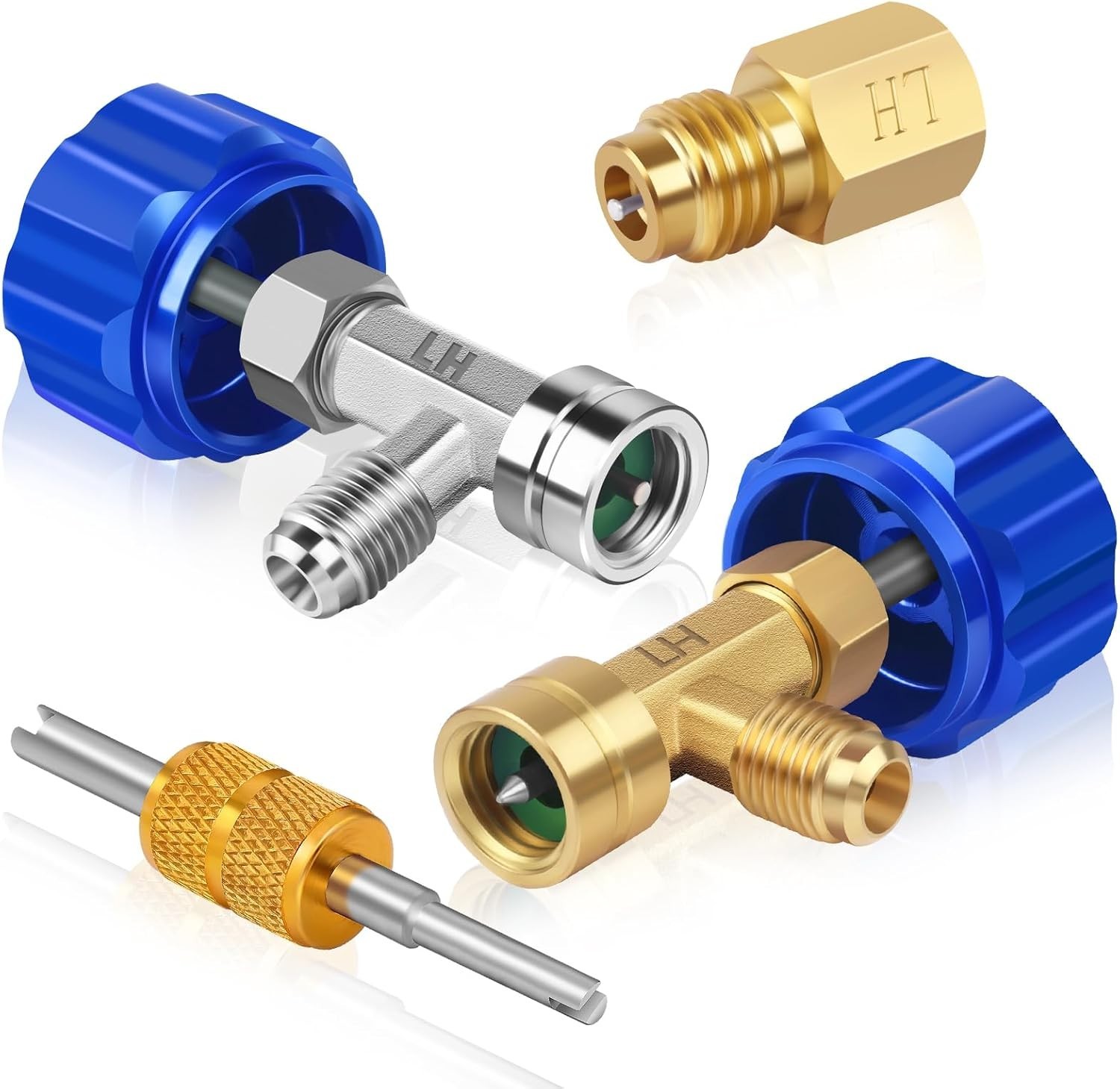 Can Tap, R1234YF Self-Sealing and Puncture Style Can Tap Valve with Tank Ada