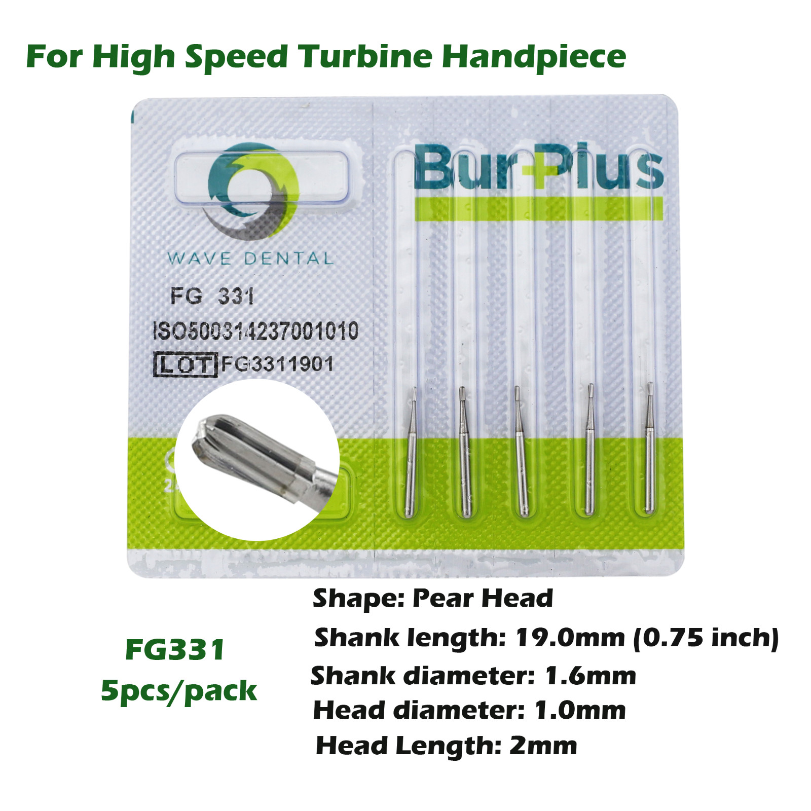 Wave Dental Surgical Burs Long Carbide Bur 25mm 557 557L FG 4 6 330 High Speed