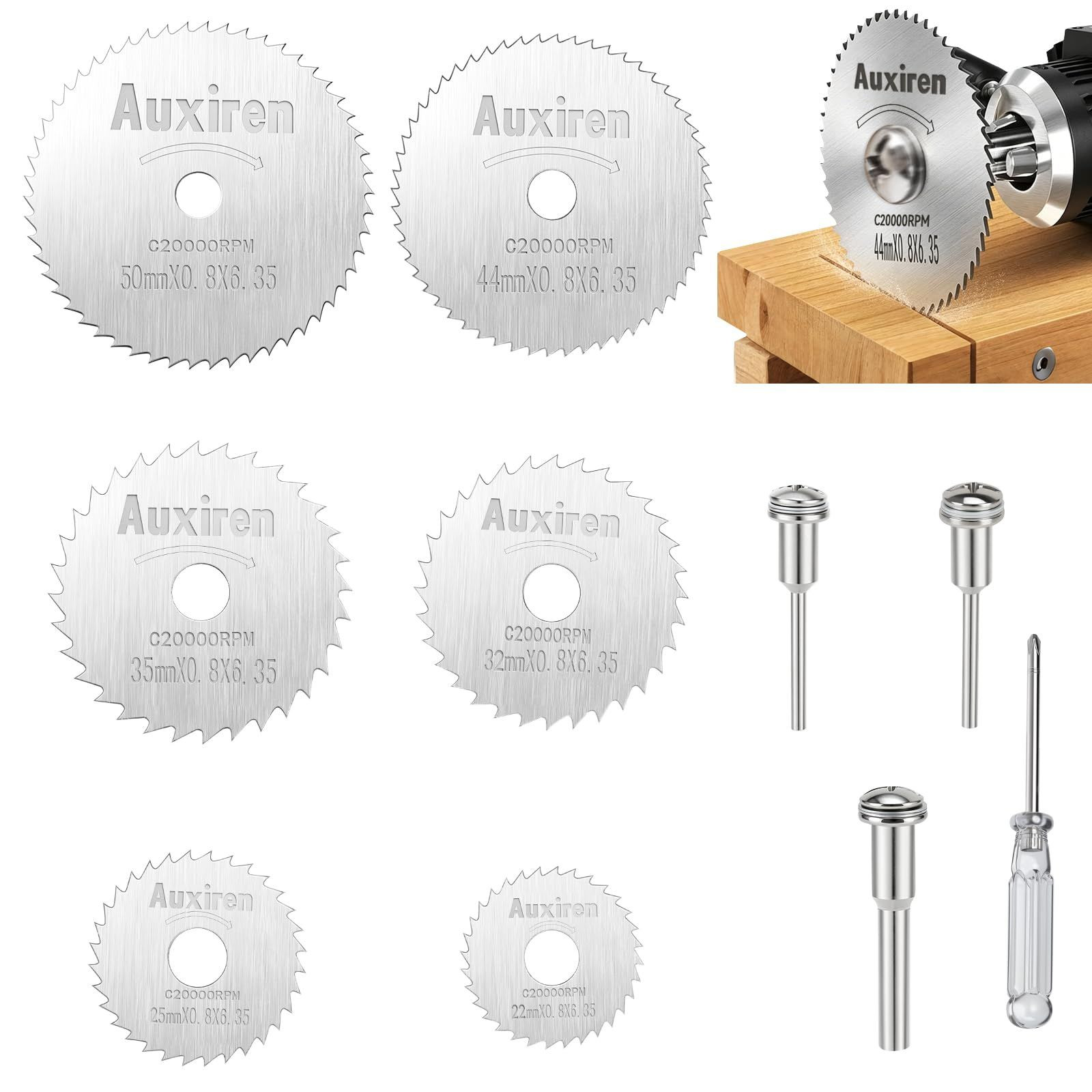 10Pcs HSS Cutting Discs Set for Dremel Rotary Tools – 6 Saw Blades Silver