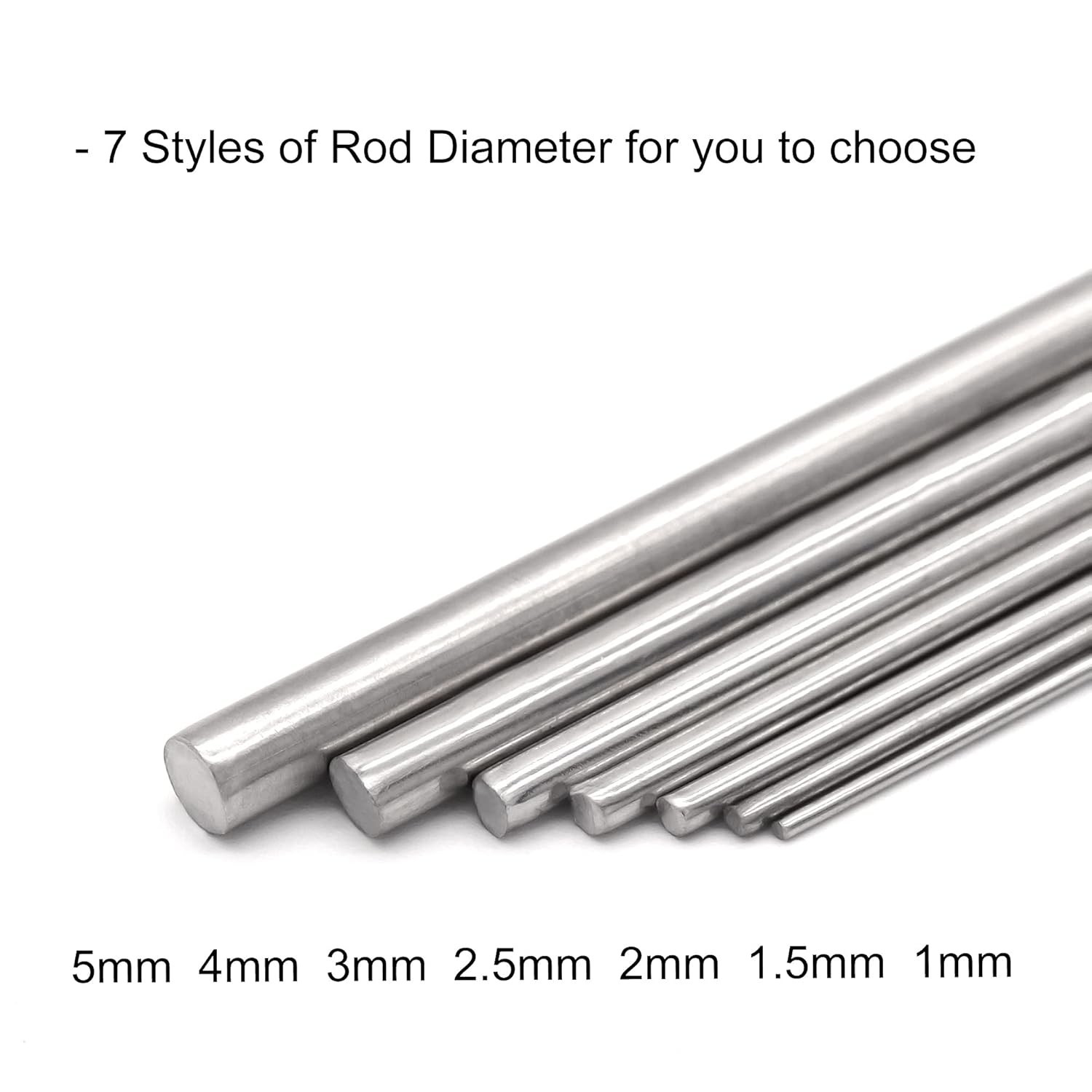 304 Stainless Steel Round Rods 1mm x 300mm – Durable Model Making Essentials