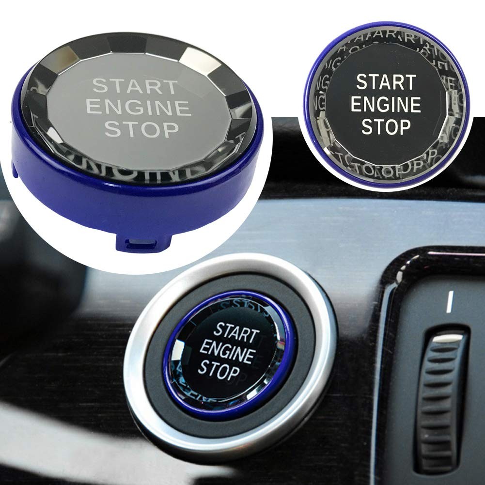 Engine Start Stop Ignition Button Crystal Style Blue Fit BMW E Chassis E60 E90