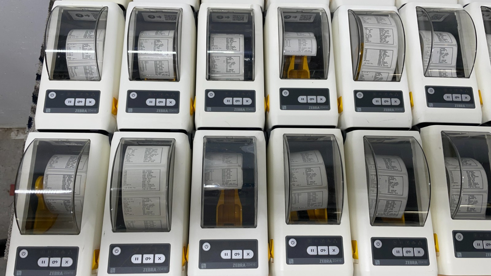 Lot of 31* Zebra ZD410 Thermal Label Printer Ethernet Bluetooth ZD41H22-D01E00EZ