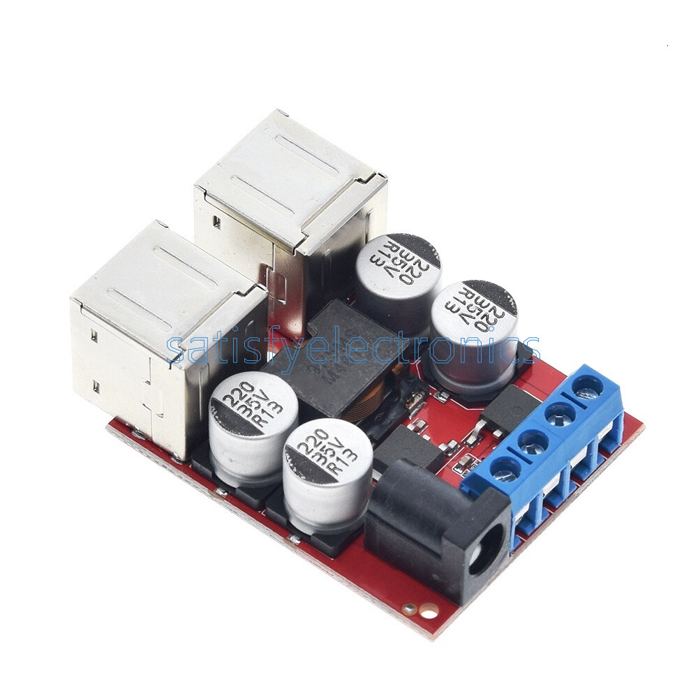 DC-DC Vehicle Charging Module 8V-35V to 5V 8A 4 Port USB Output Mobile Charger F