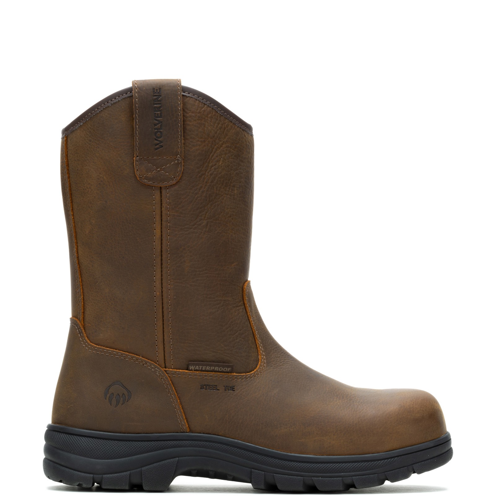 Wolverine Carlsbad WP Steel Toe 10″ Mens Brown Wide Work & Safety Boots