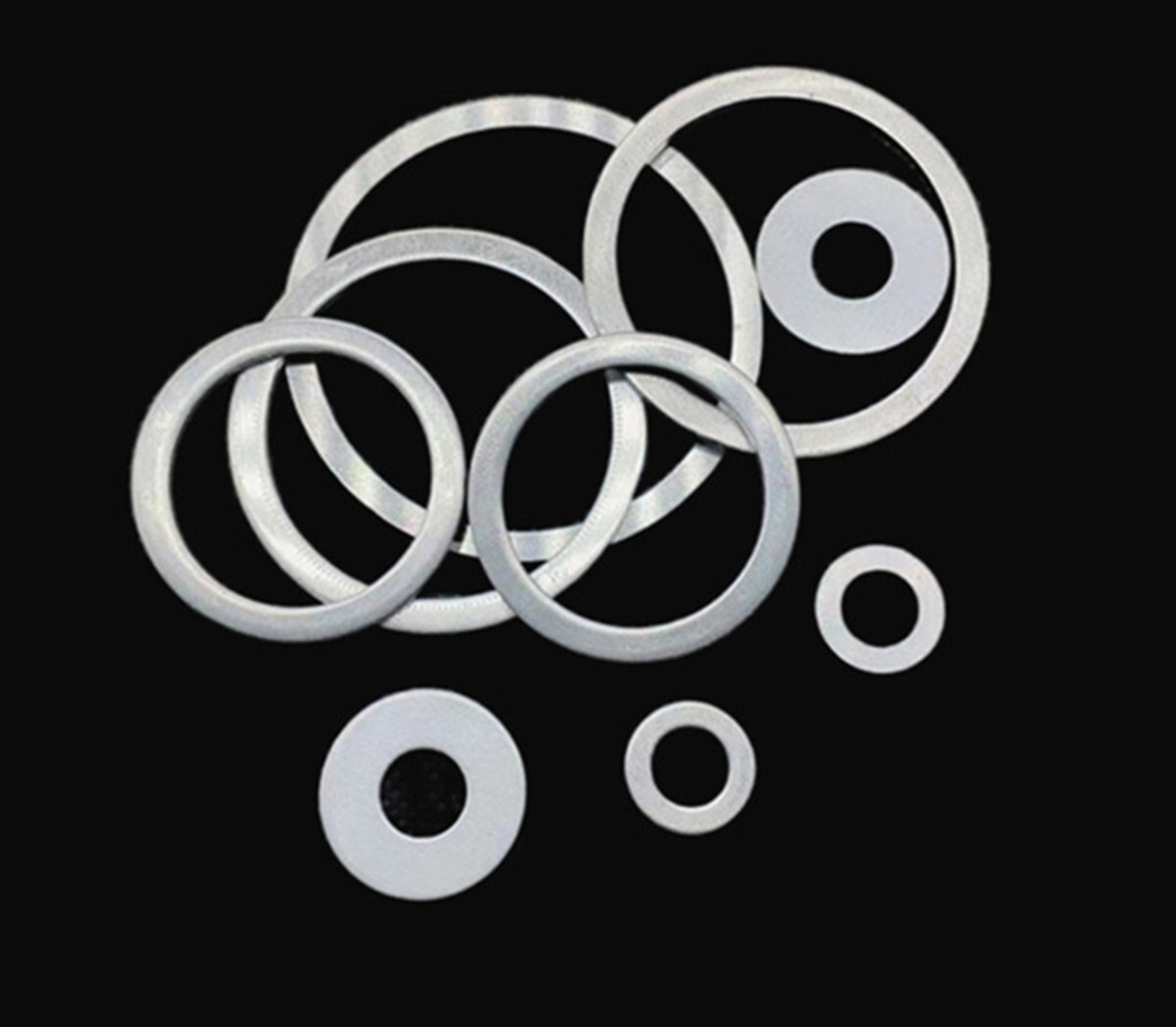 Aluminium Flat Washers Alu Ring Gasket Shim Inner Dia.3mm-33mm for Screw Bolts