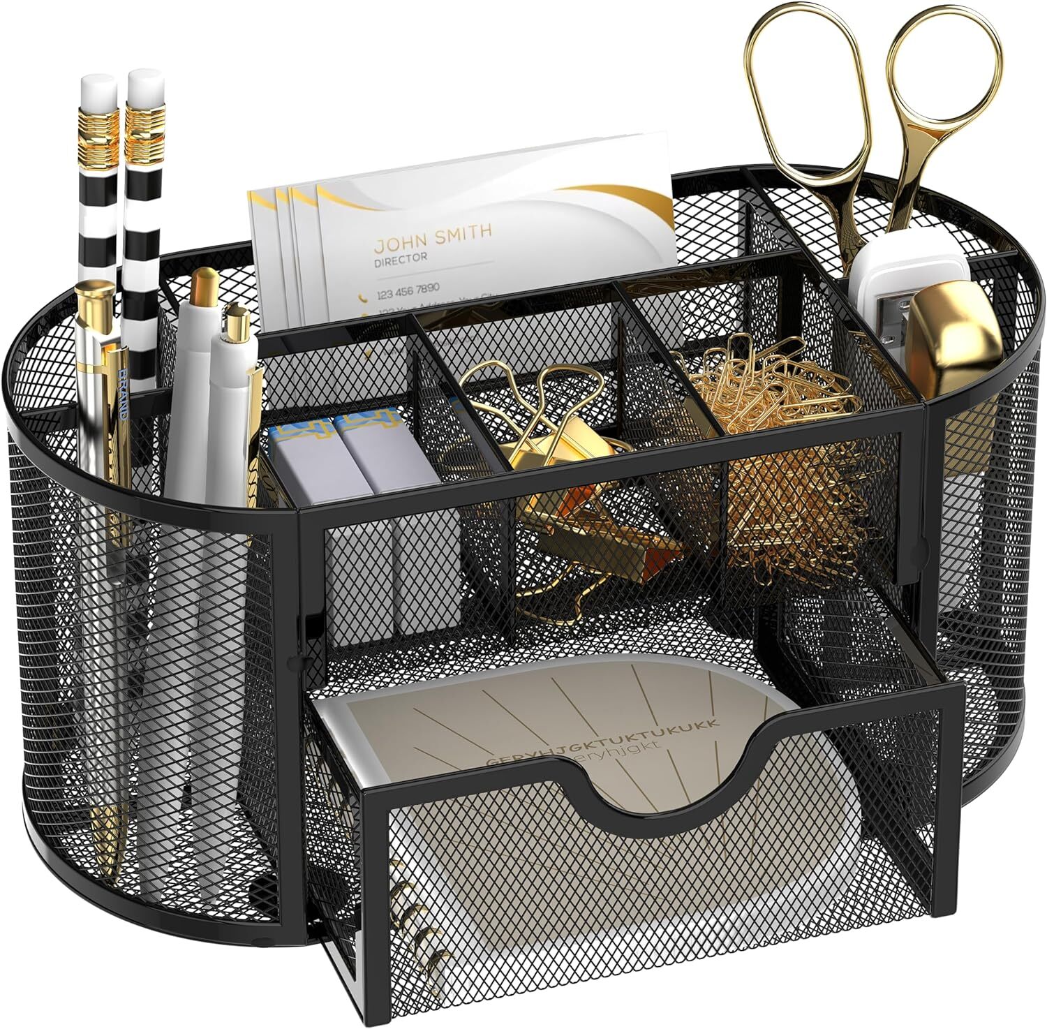 SUPEASY Mesh Desk Organizer, Accessories & Workspace Obsidian Black