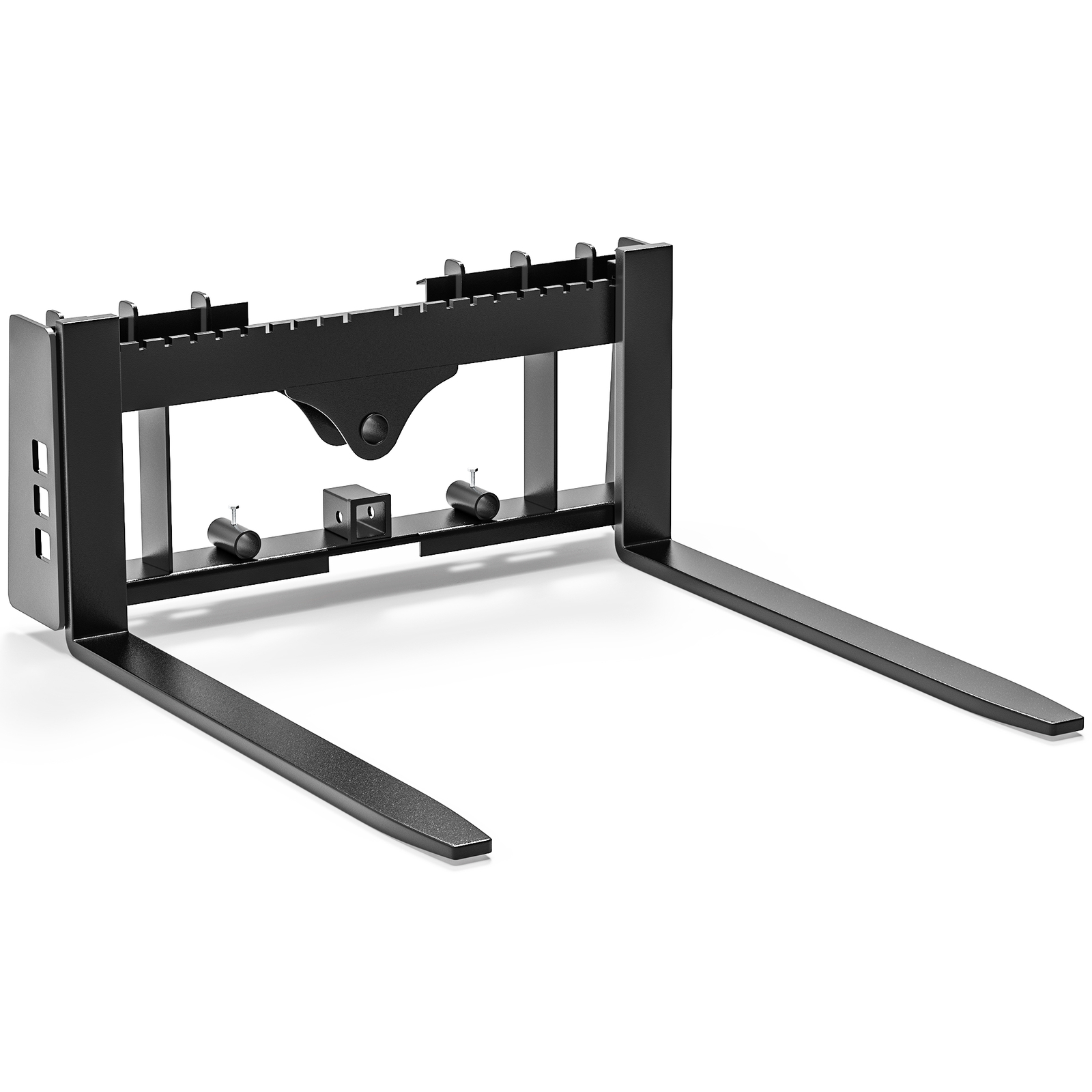 48″ 4000lbs Skid Steer Pallet Fork Quick Attach W/Receiver Hitch & Spear Sleeves