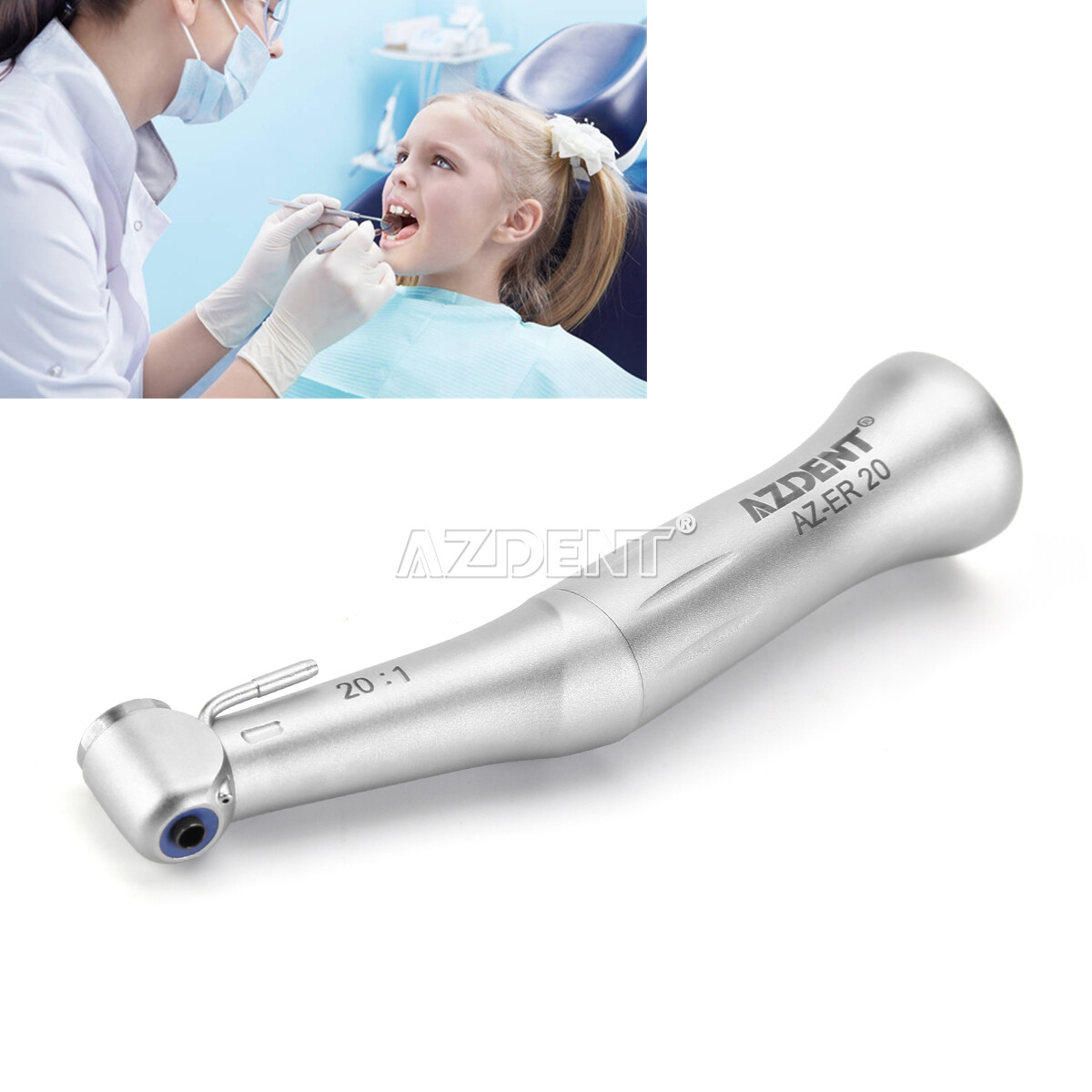 AZDENT Dental Implant 20:1 SurgicalContra Angle Handpiece AZ-ER 20 Reduction