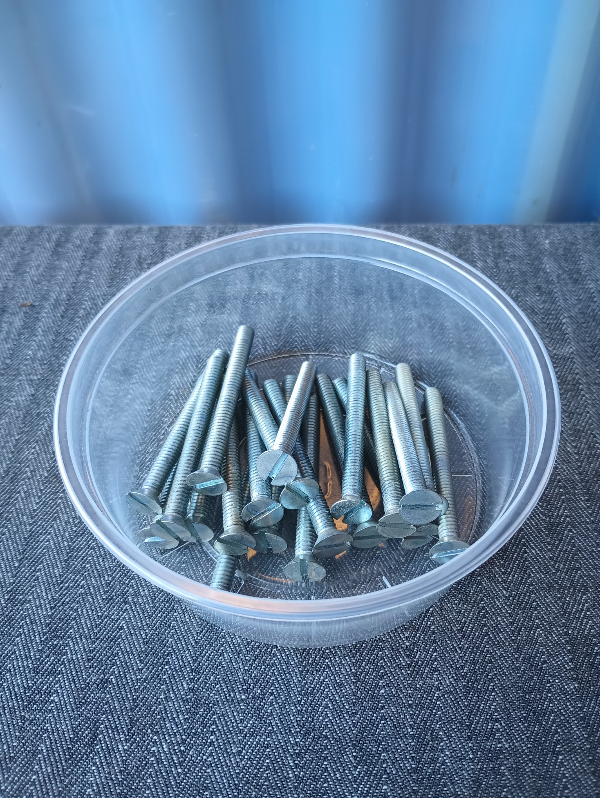 (20) 12-24×2 1/4″ Flat Head Slotted Steel Machine Screws!