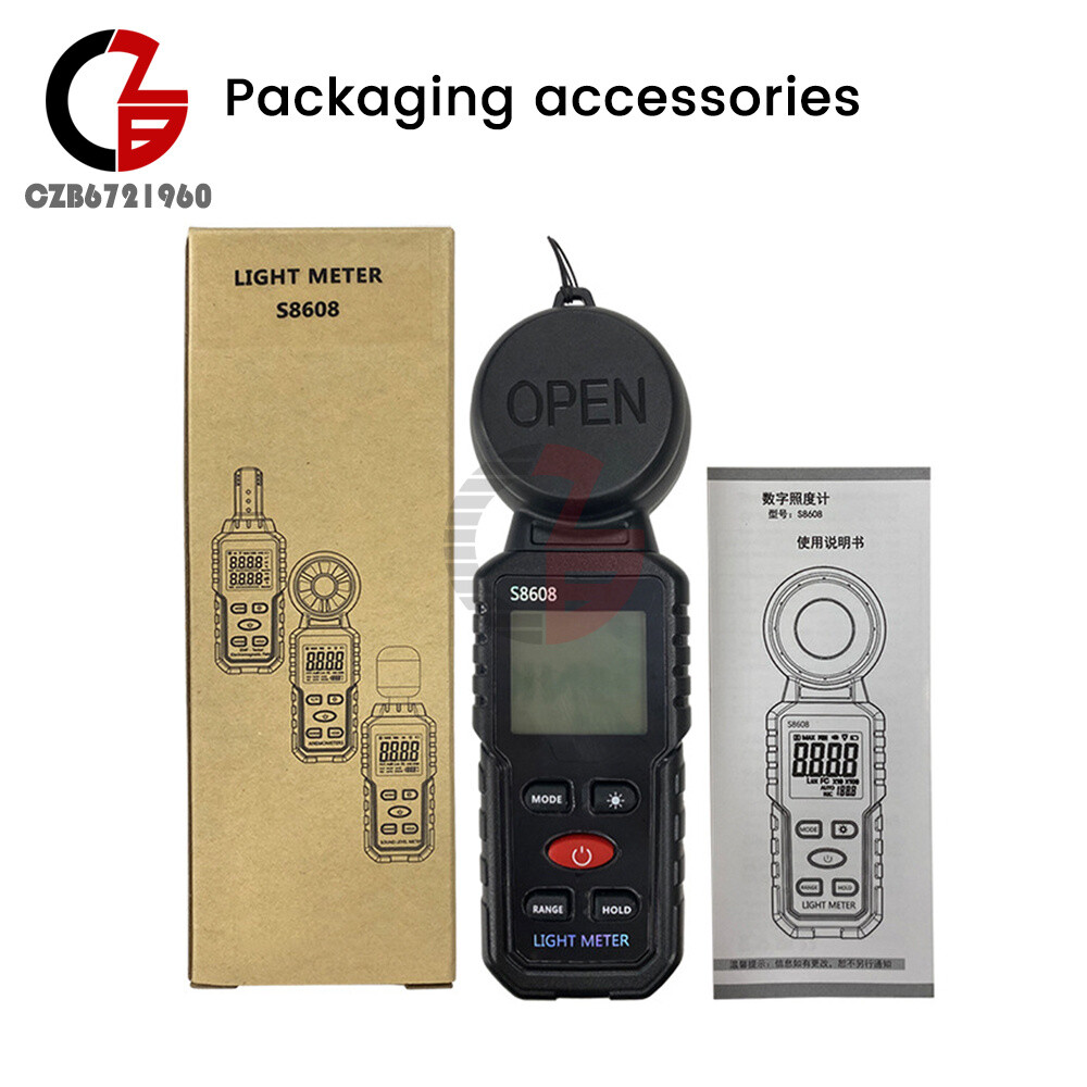 Light Meter Digital Illuminance Meter Luxmeter Luminometer Photometer 200000Lux