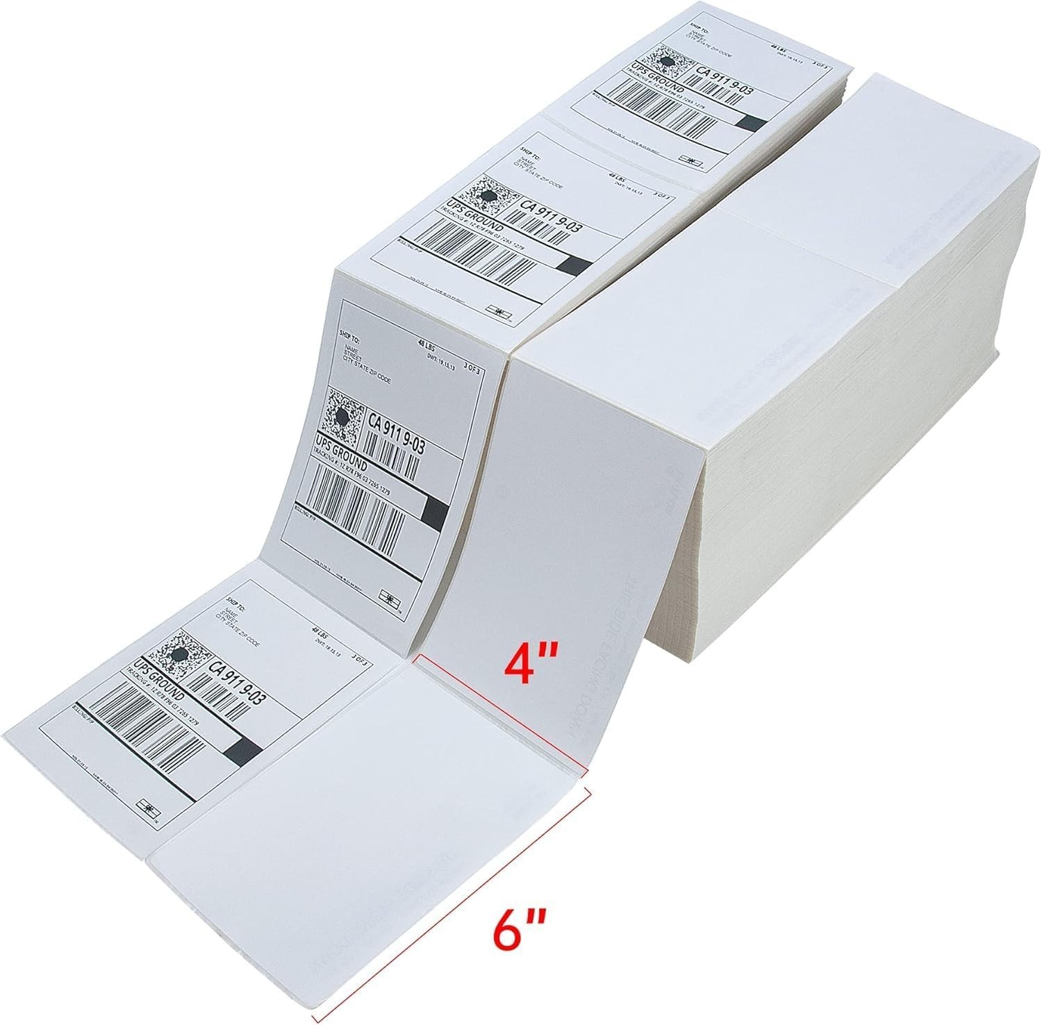 Dual Stack 4000 Count 4×6 Thermal Labels – High Adhesion for All Shipping Needs
