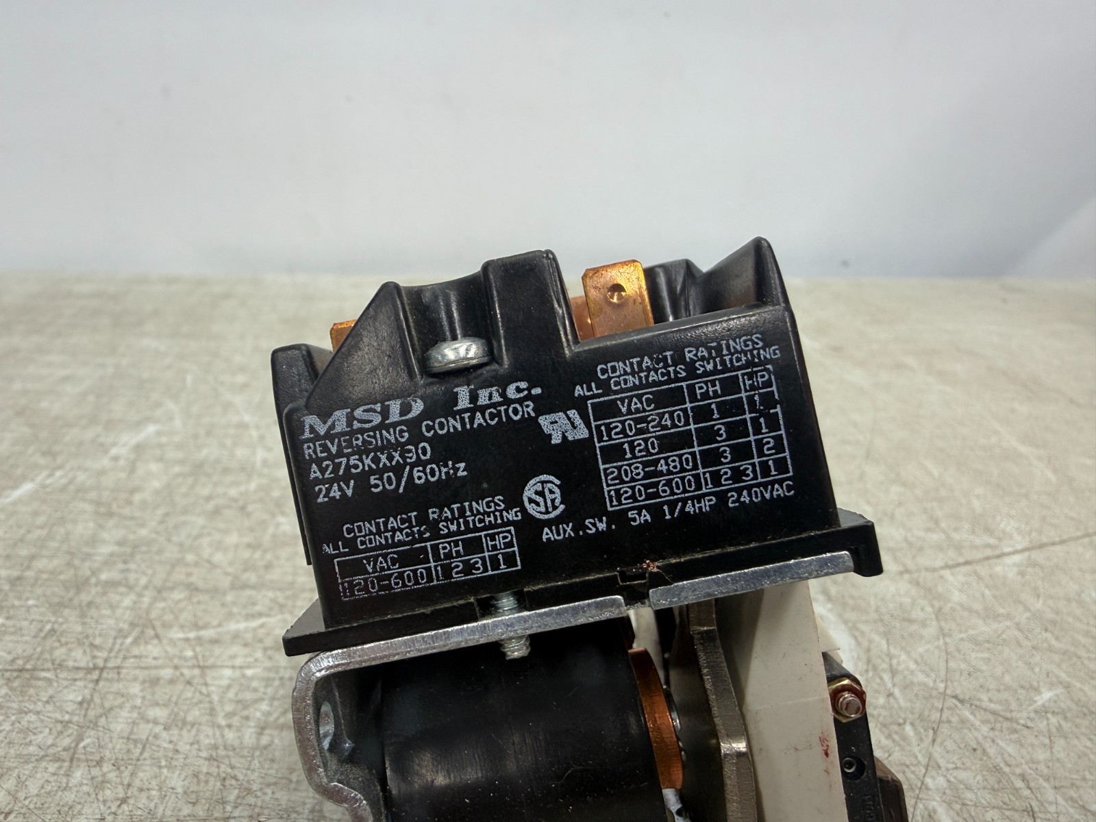 MSD inc. A275KXX90-24VAC Coil, Reversing Contactor, 3PST-NO-DM, 15A New