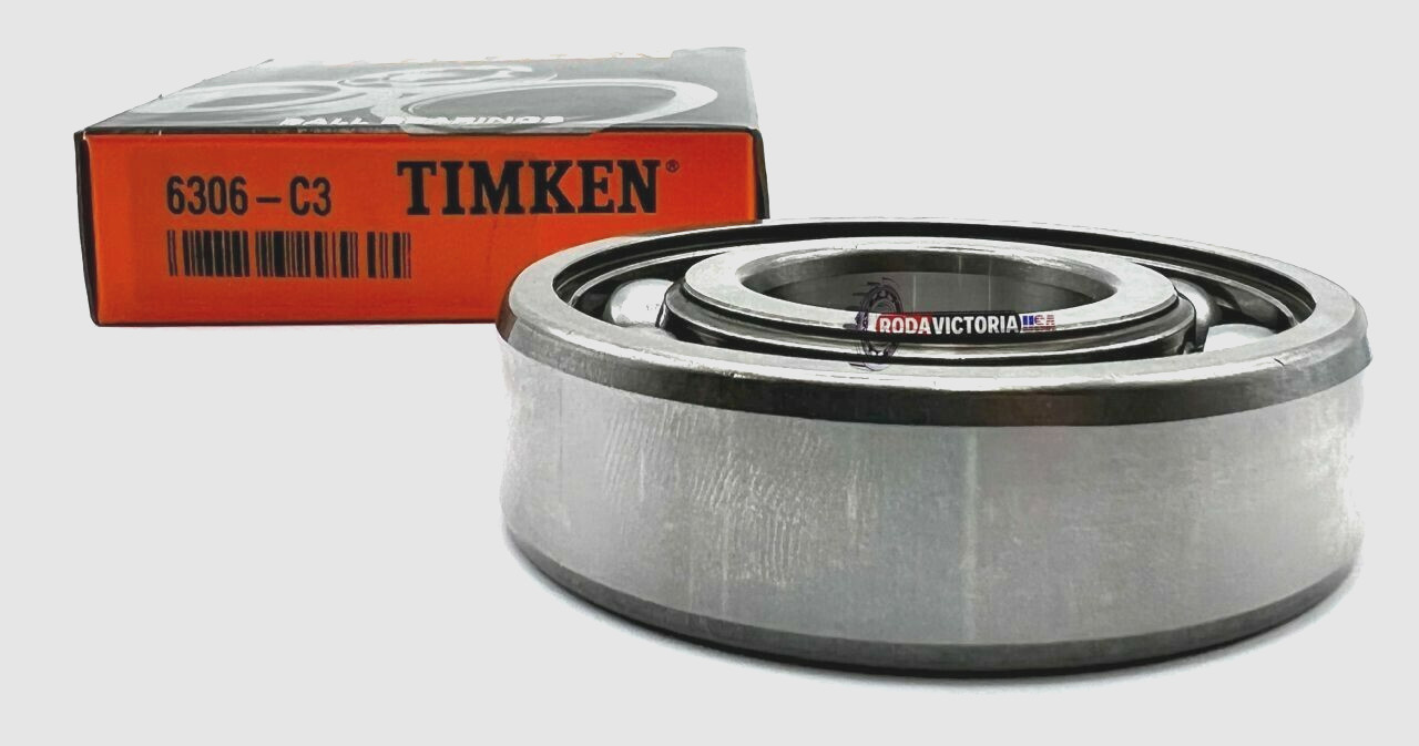 TIMKEN 6306 C3 OPEN, NO SEALS DEEP GROOVE BALL BEARING 30x72x19 mm