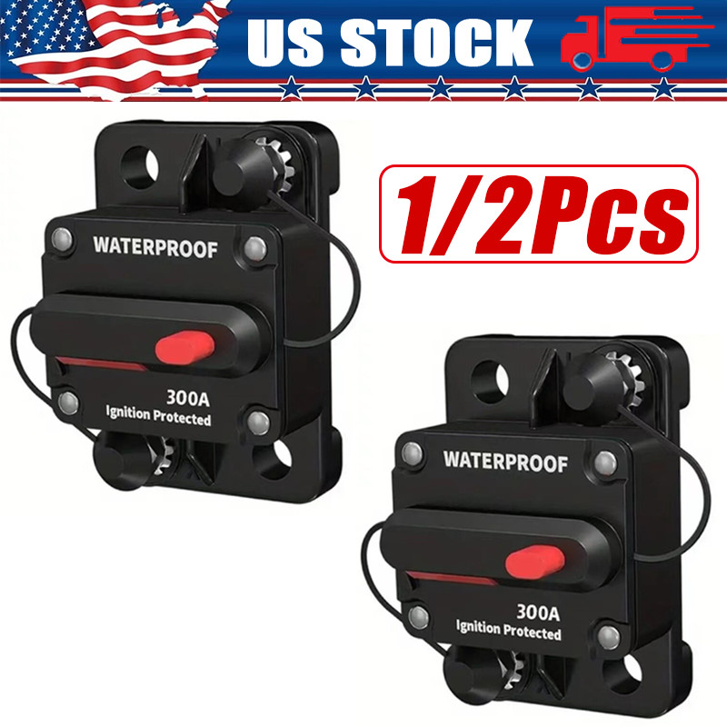 300A AMP Circuit Breaker Fuse Reset 12V-48V DC Car Boat Auto Waterproof