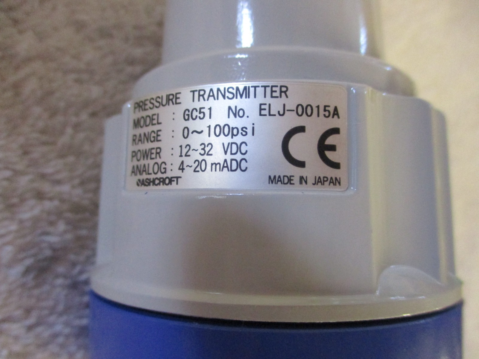 NIB ASHCROFT Transducer GC517F0242CD100#G-#4689 GC51 ELJ-0015A