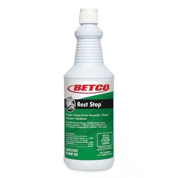 BETCO REST STOP READY TO USE GERMICIDE CLEANER DEODORANT DISINFECTANT 1 QUART