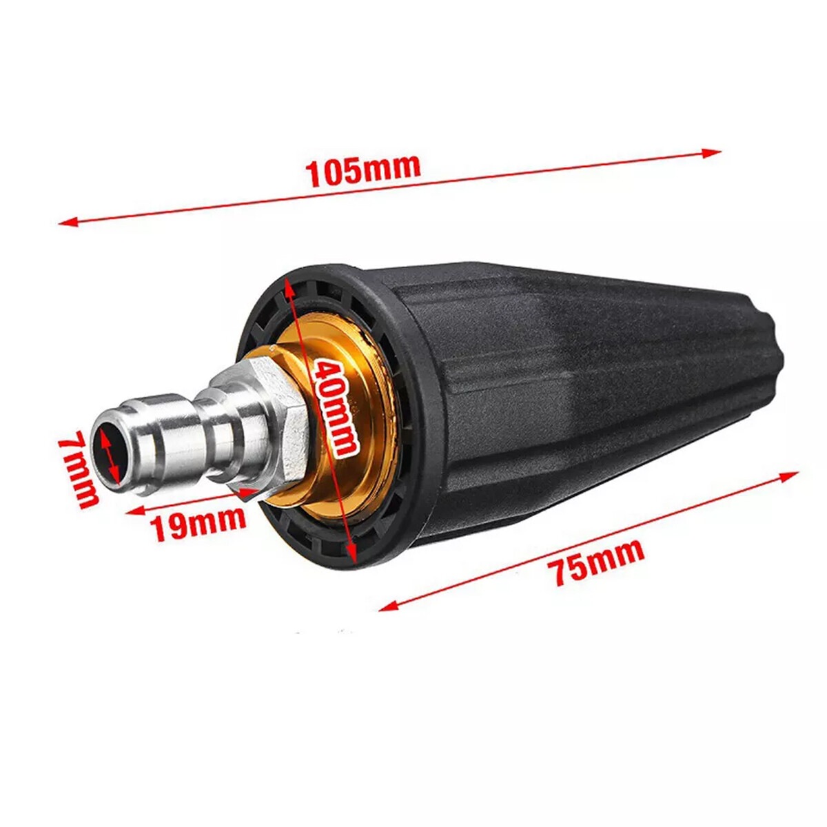 High Pressure Washer Rotating Turbo Nozzle Spray Tip 4000PSI 1/4″ Quick 4.0GPM