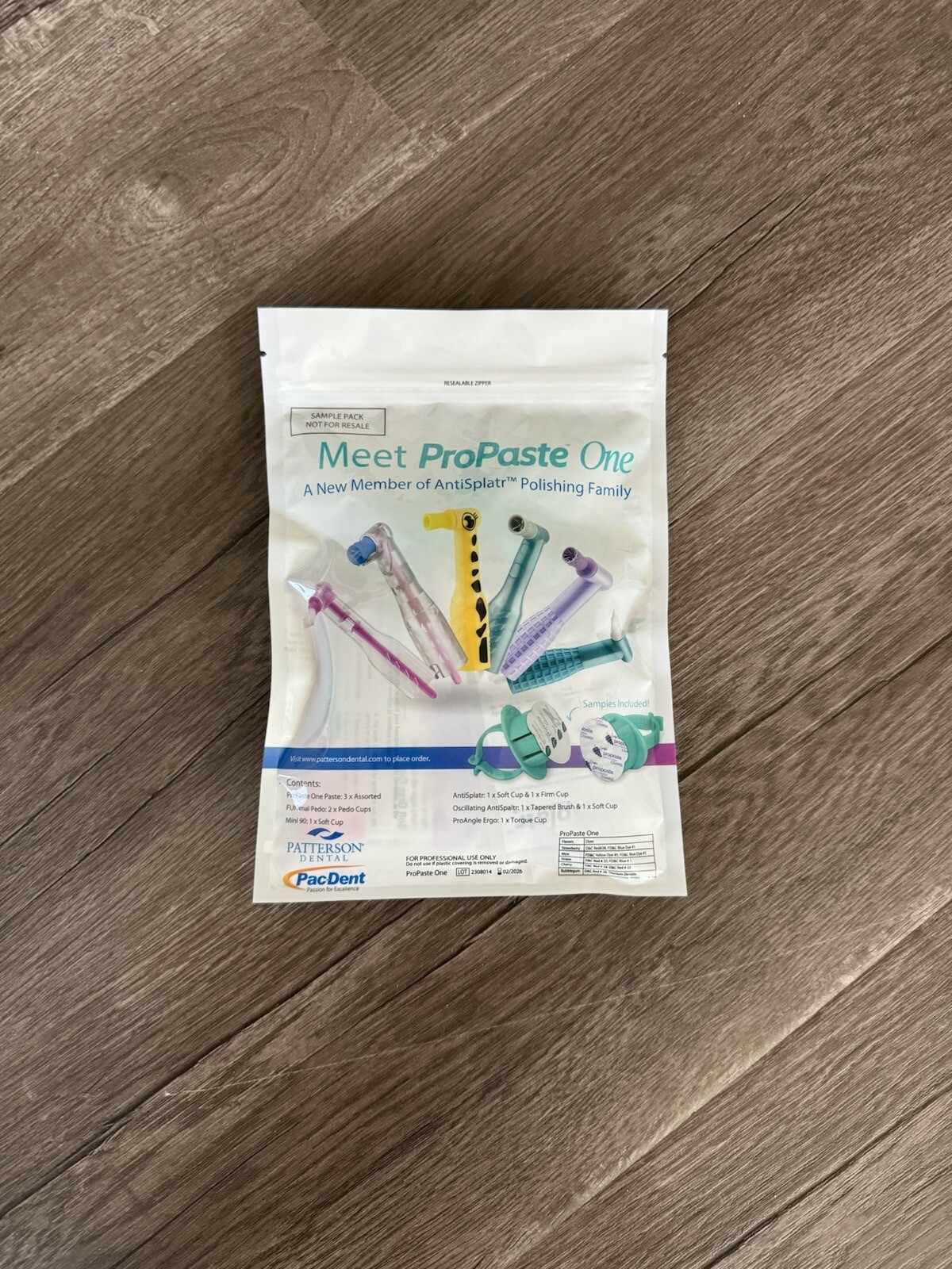 Pac-Dent ProPaste One Sample