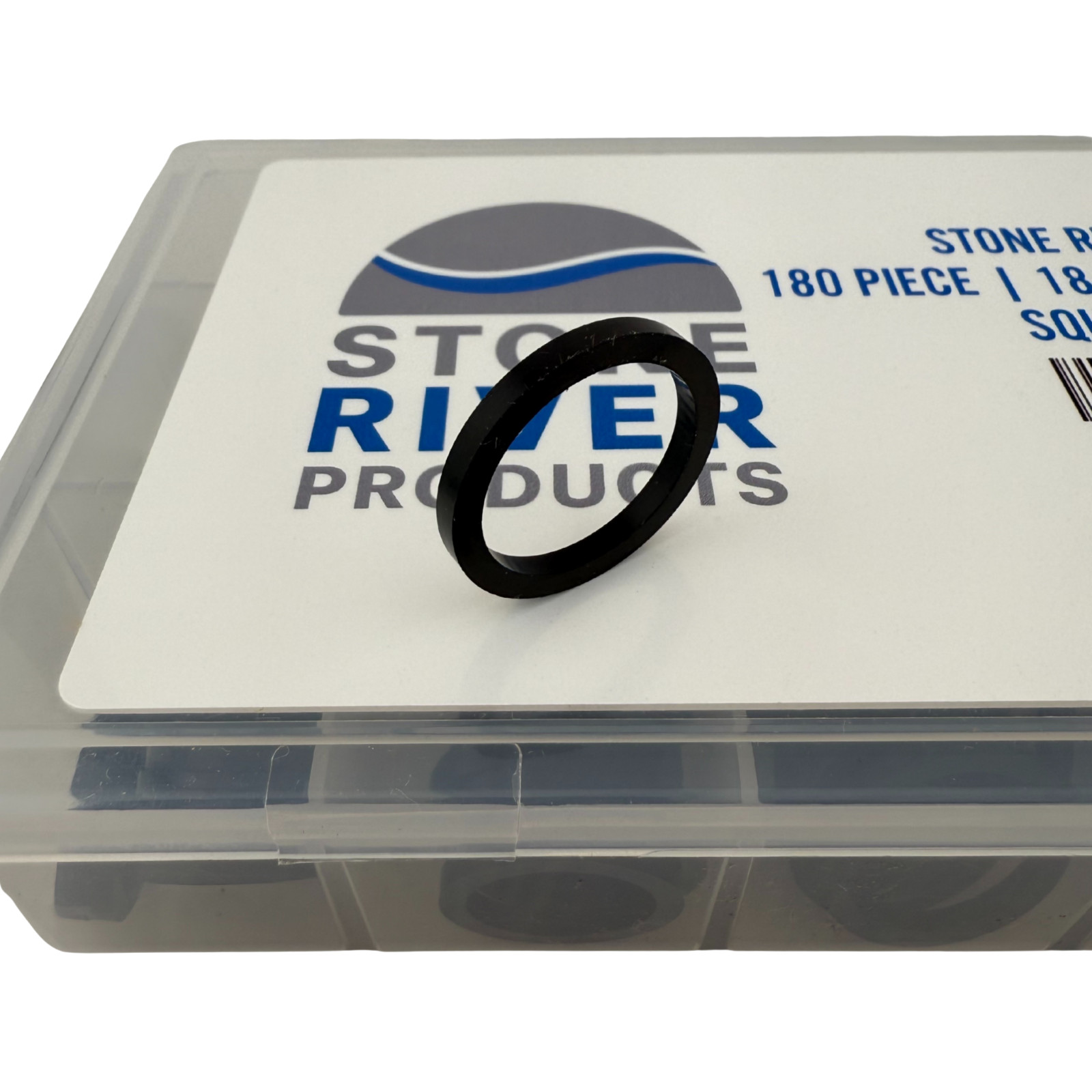 Square O-Ring Kit – 180 Piece, 18 Sizes, Buna-N (Nitrile) 70 Duro Assortment